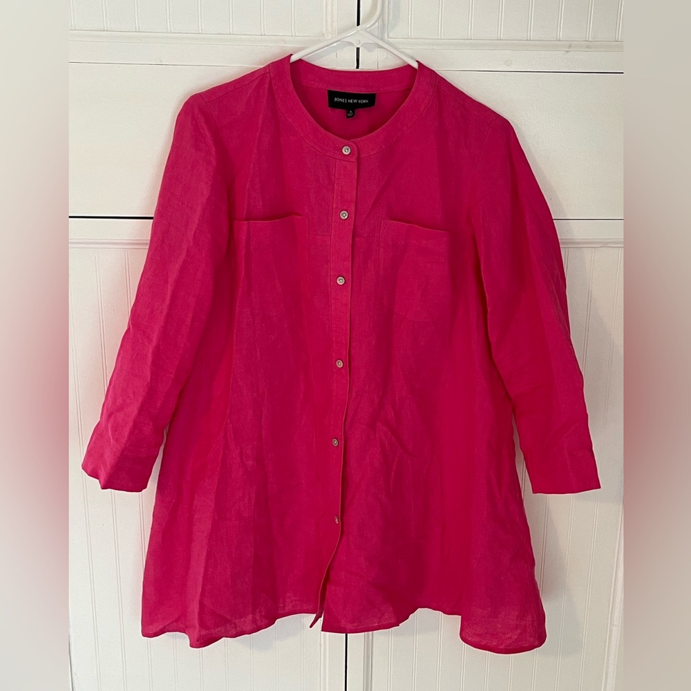 Pink Linen Blouse by Jones New York